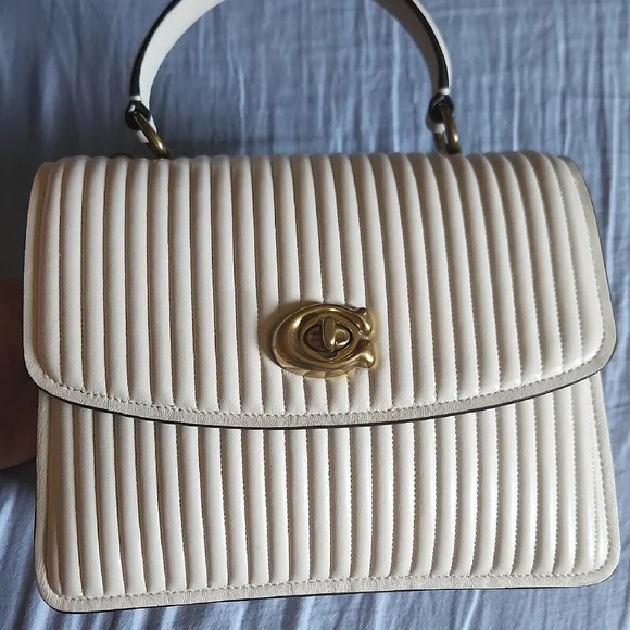 COACH Parker Top Handle Bag With Quilting - Picture 1 of 7